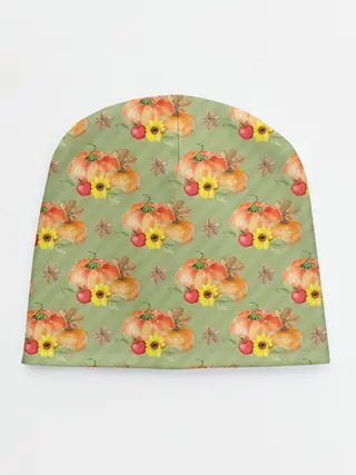Детская шапка / Овощи: Тыквы паттерн
