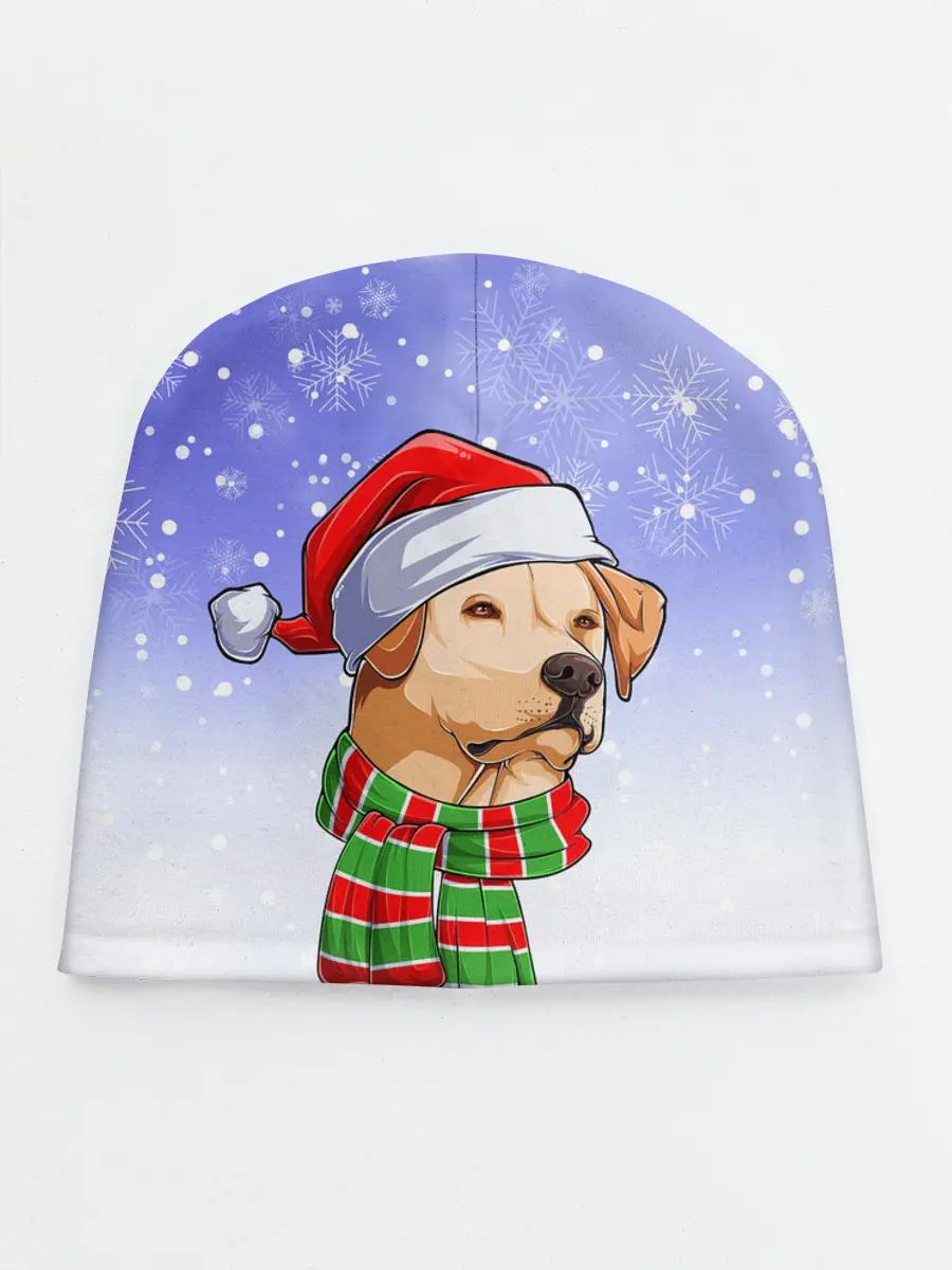Детская шапка / Новогодний Лабрадор / New Years Labrador