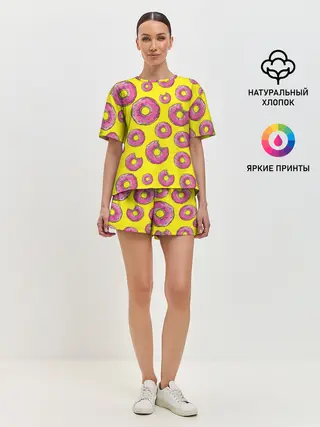 Женская пижама с шортами / Пончики