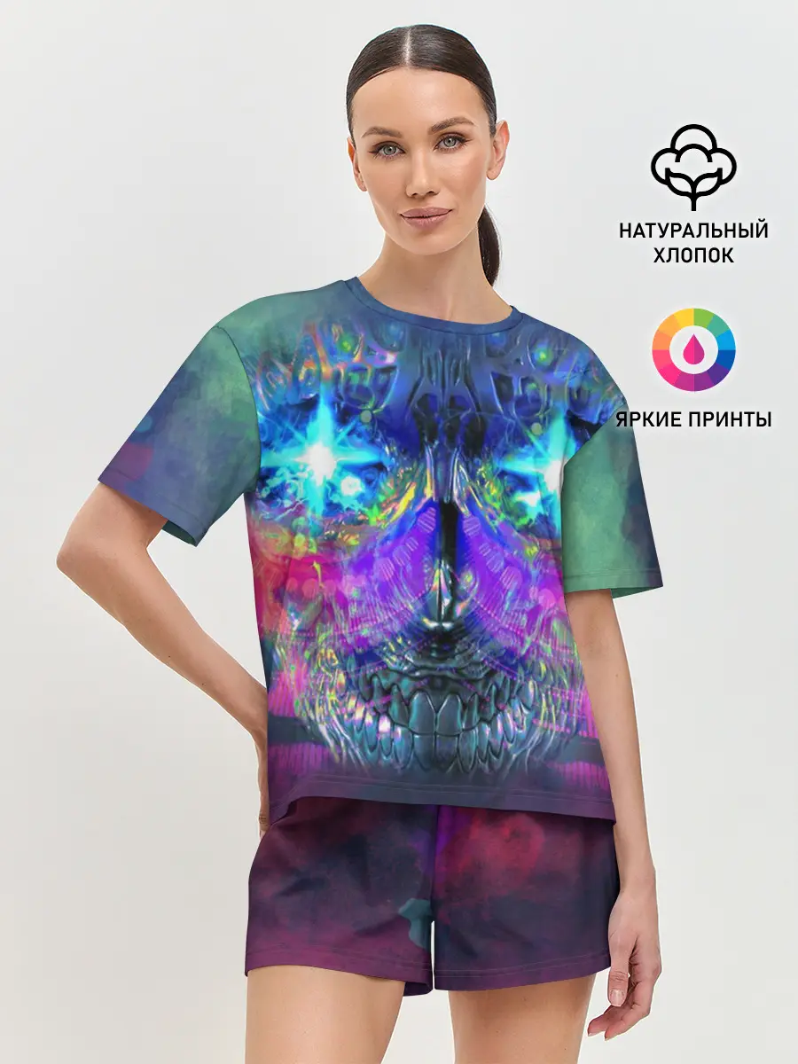 Женская пижама с шортами / Черепок