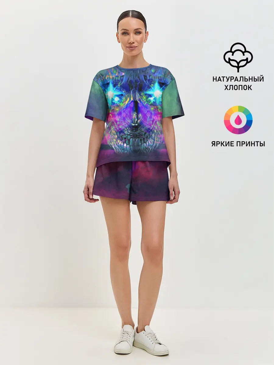 Женская пижама с шортами / Черепок