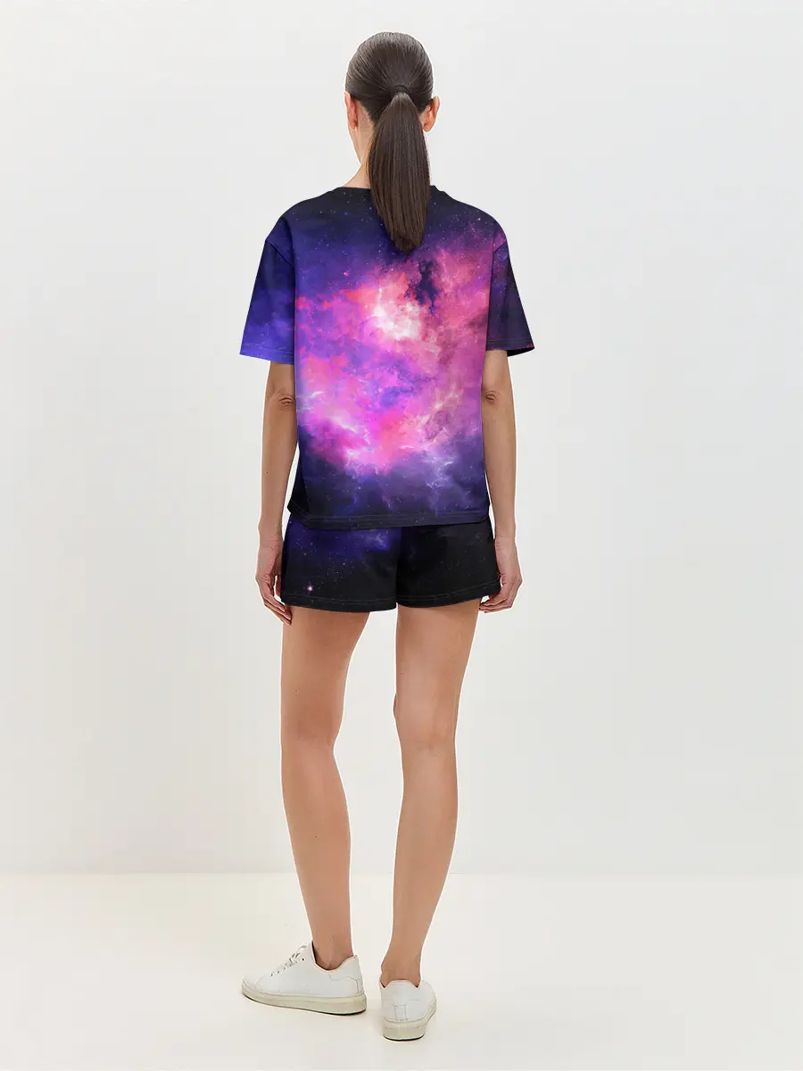 Женская пижама с шортами / Космос