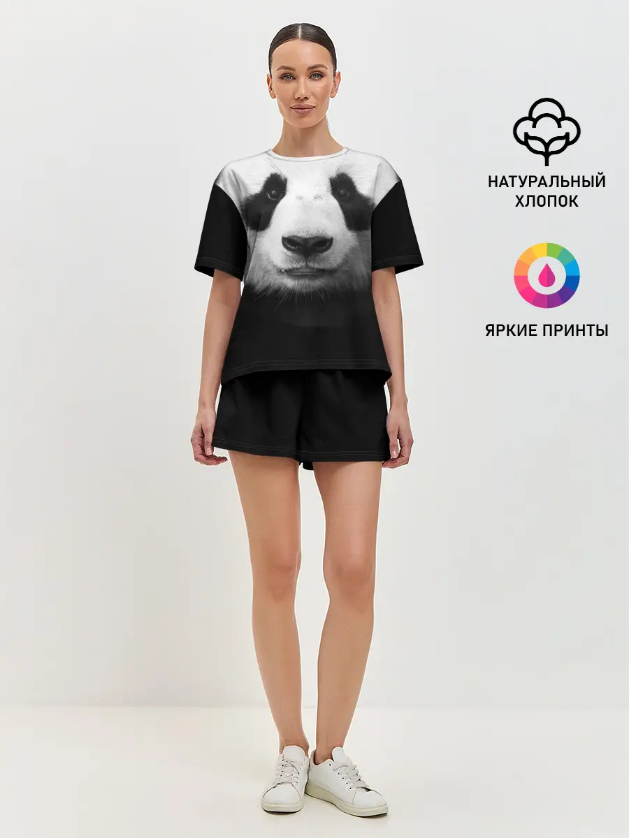 Женская пижама с шортами / Панда
