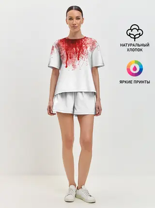 Женская пижама с шортами / Кровь