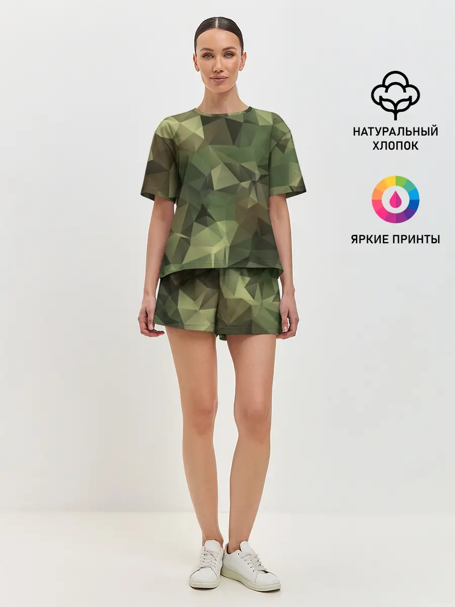 Женская пижама с шортами / Камуфляж