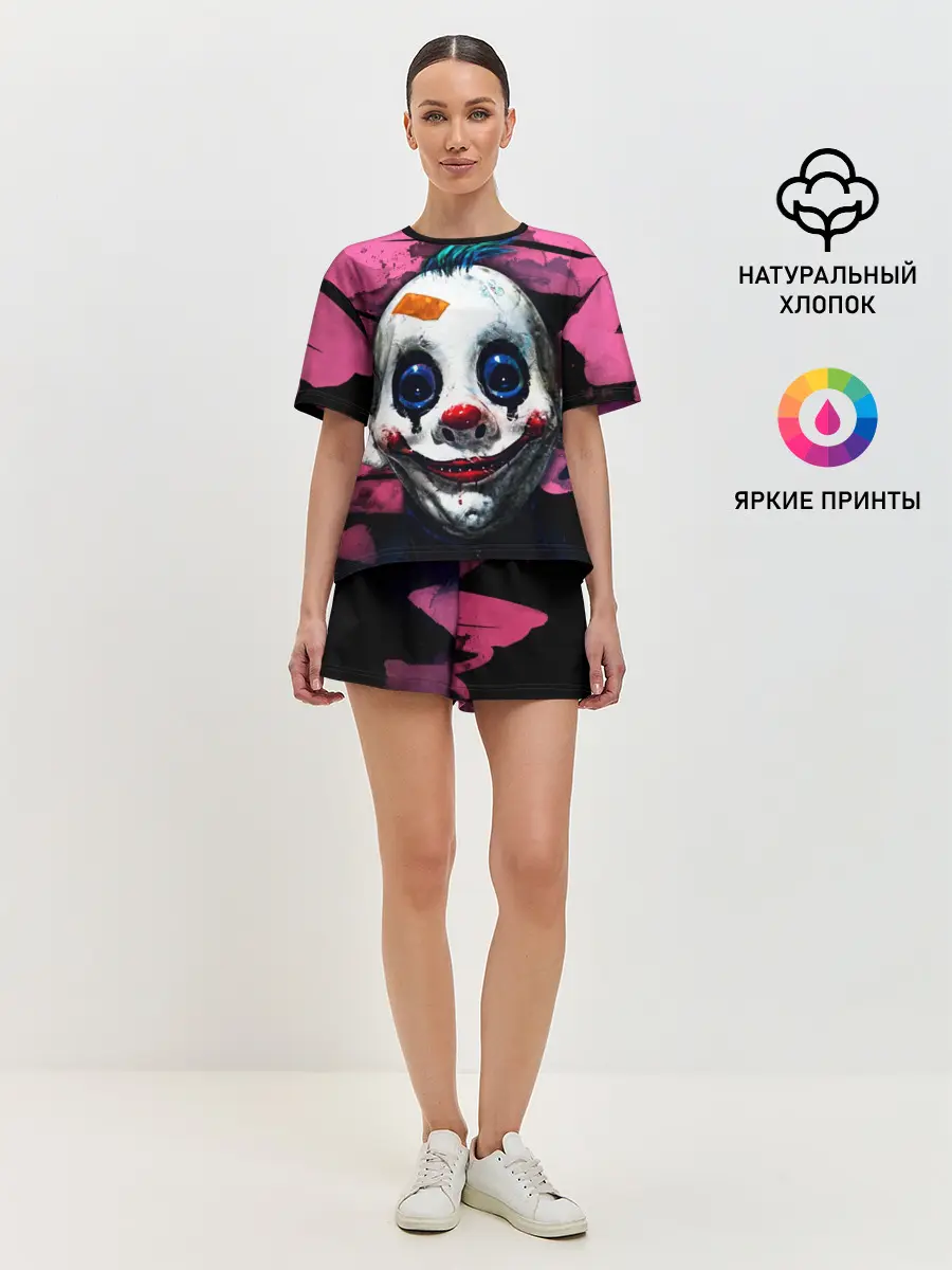 Женская пижама с шортами / Клоун