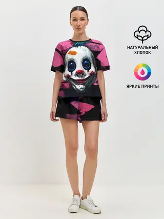 Женская пижама с шортами / Клоун