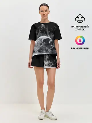 Женская пижама с шортами / Skull