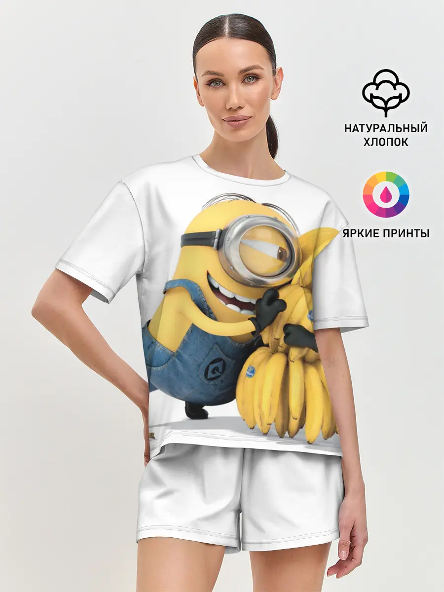 Женская пижама с шортами / Банан