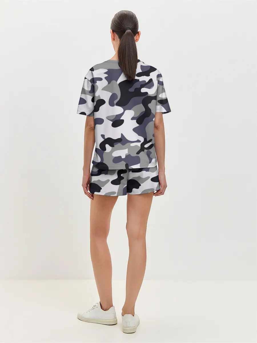 Женская пижама с шортами / Городской камуфляж