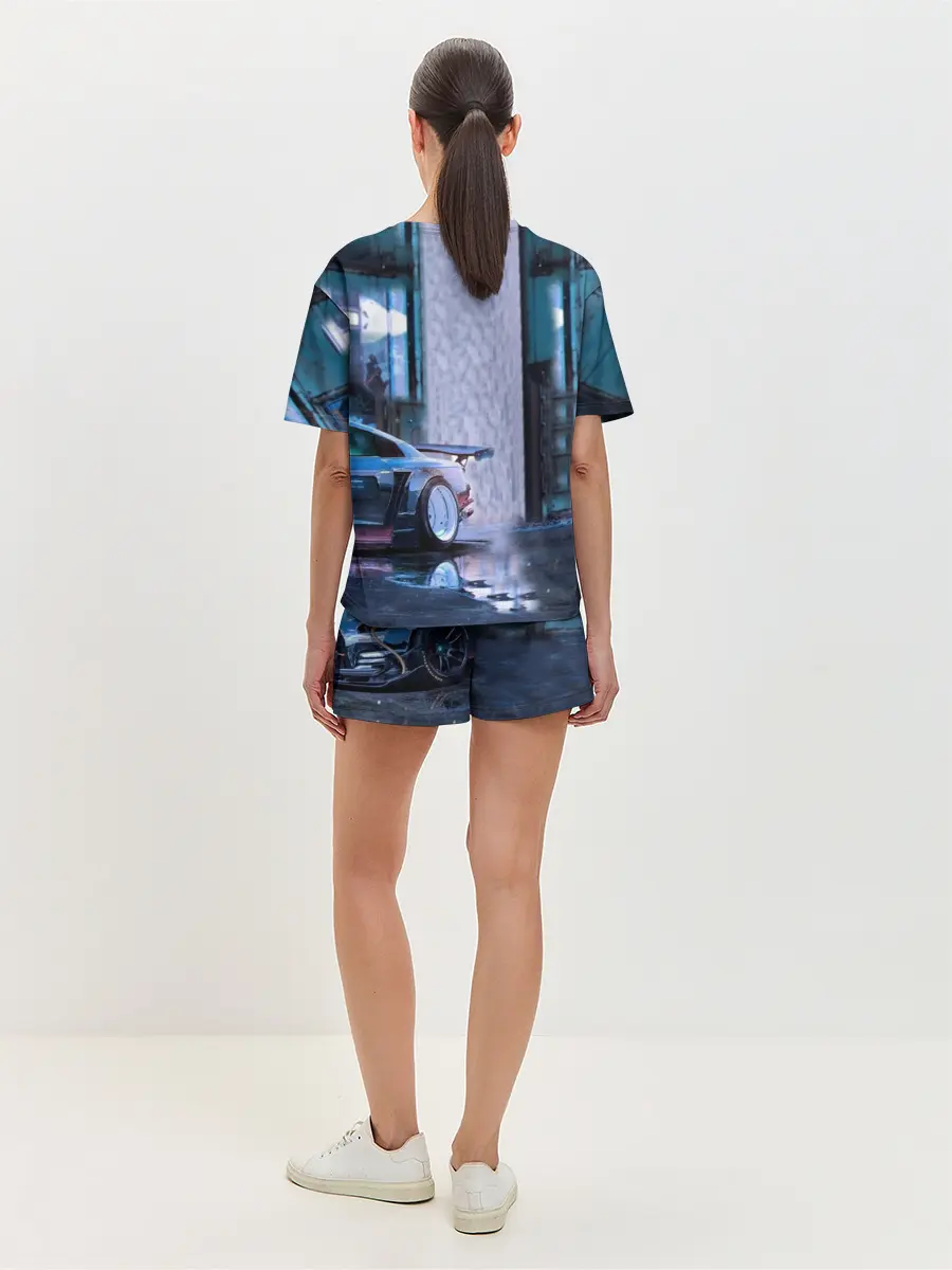 Женская пижама с шортами / Nissan GTR R35