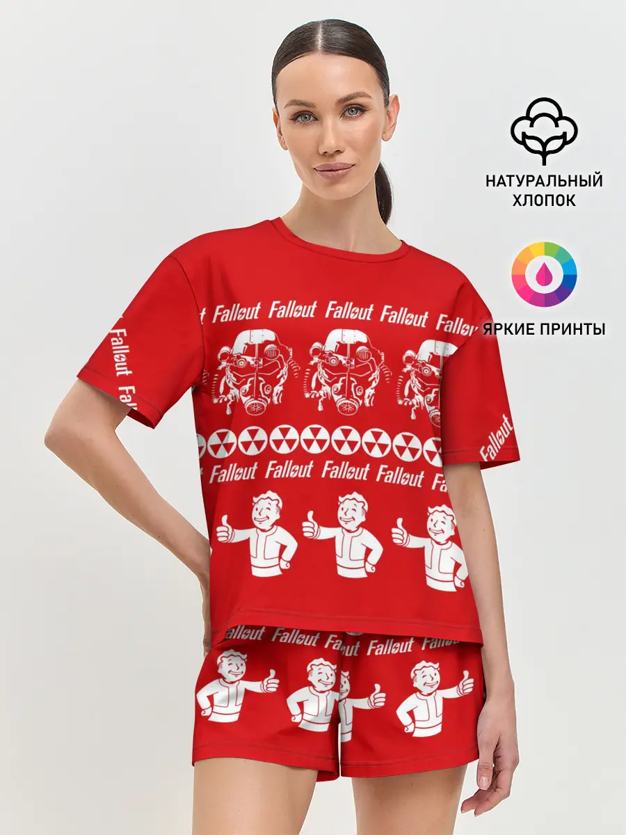 Женская пижама с шортами / Fallout свитер