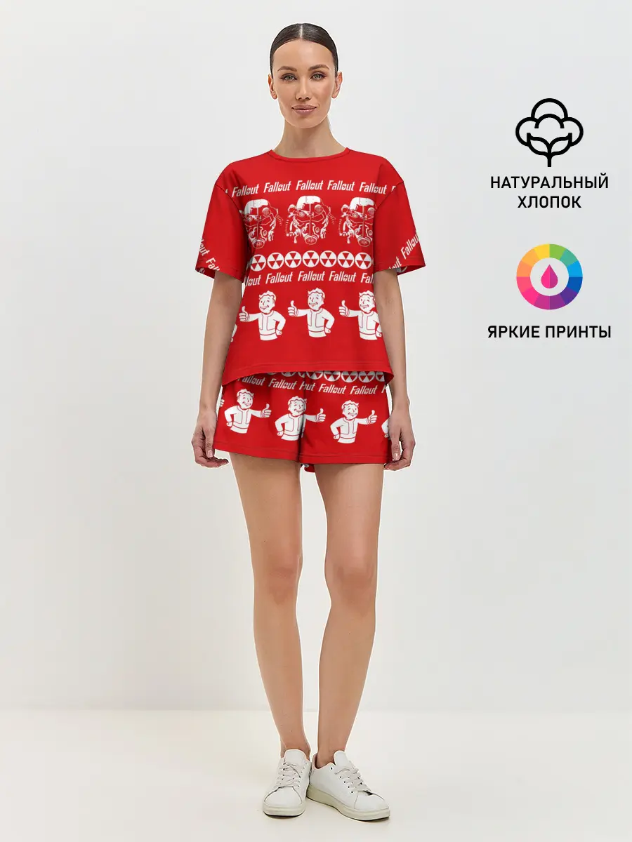 Женская пижама с шортами / Fallout свитер