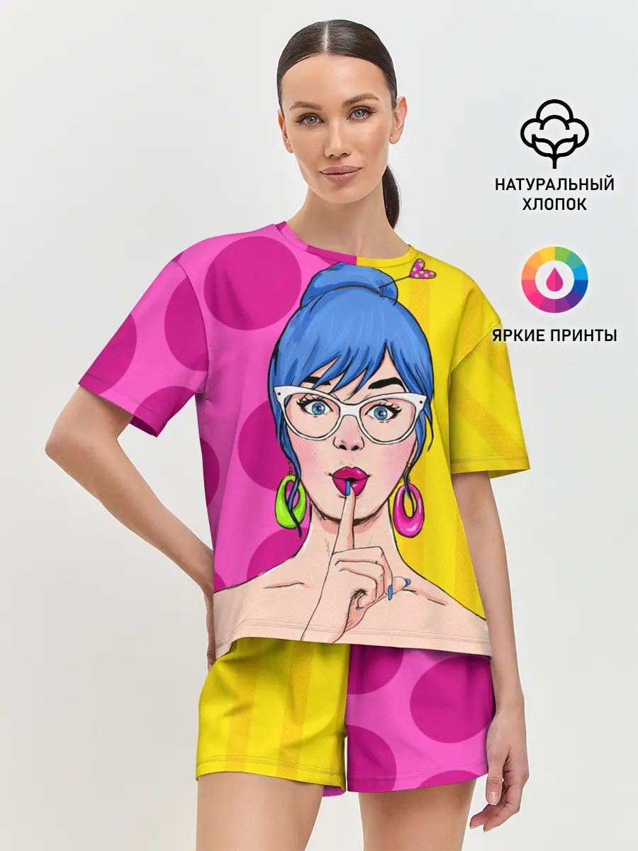 Женская пижама с шортами / POP ART