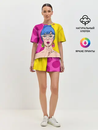 Женская пижама с шортами / POP ART
