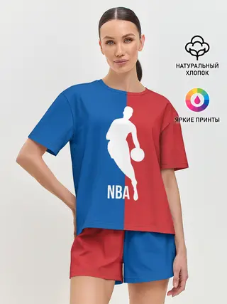 Женская пижама с шортами / Эмблема NBA