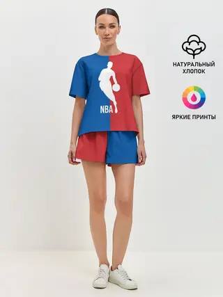 Женская пижама с шортами / Эмблема NBA