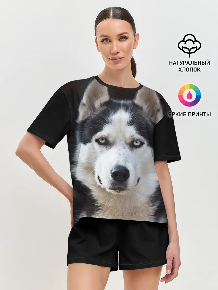 Женская пижама с шортами / Хаски