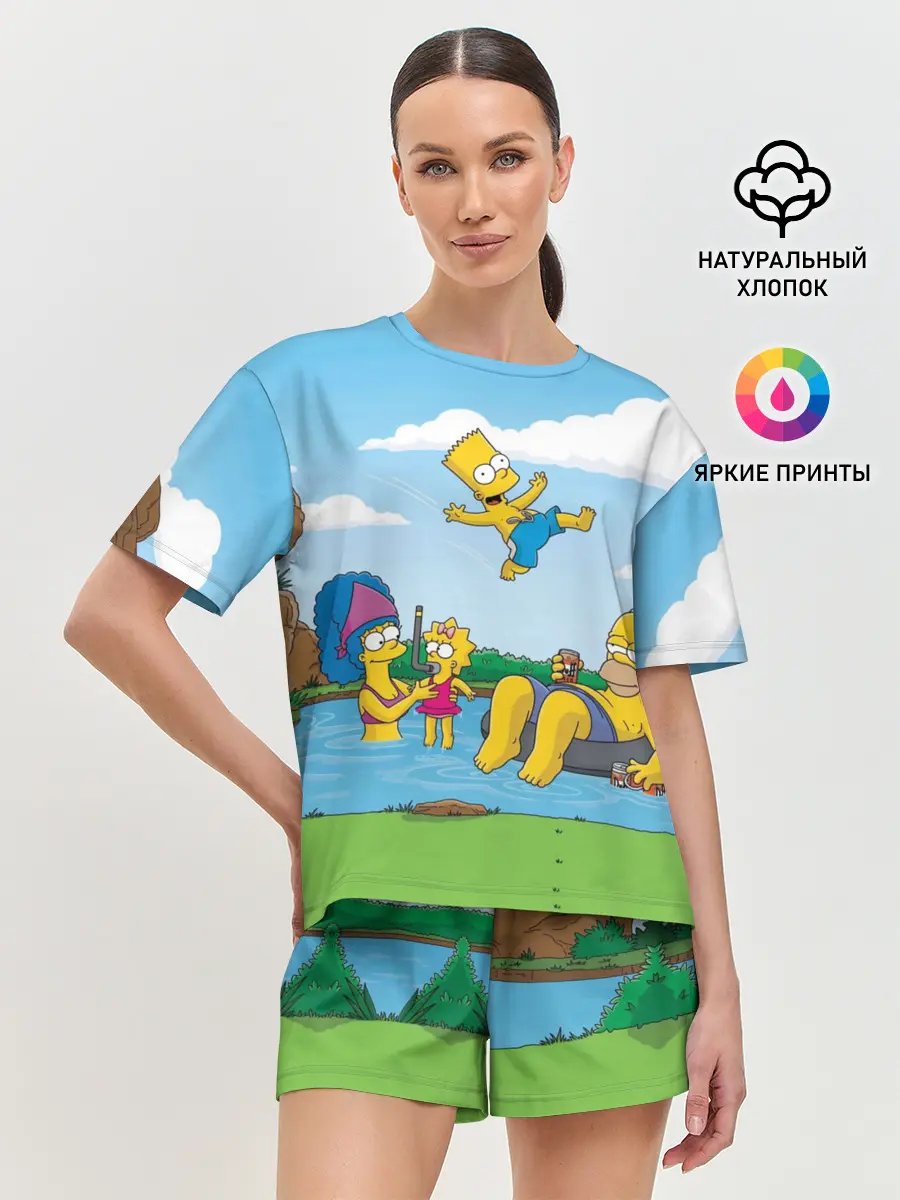 Женская пижама с шортами / The simpsons