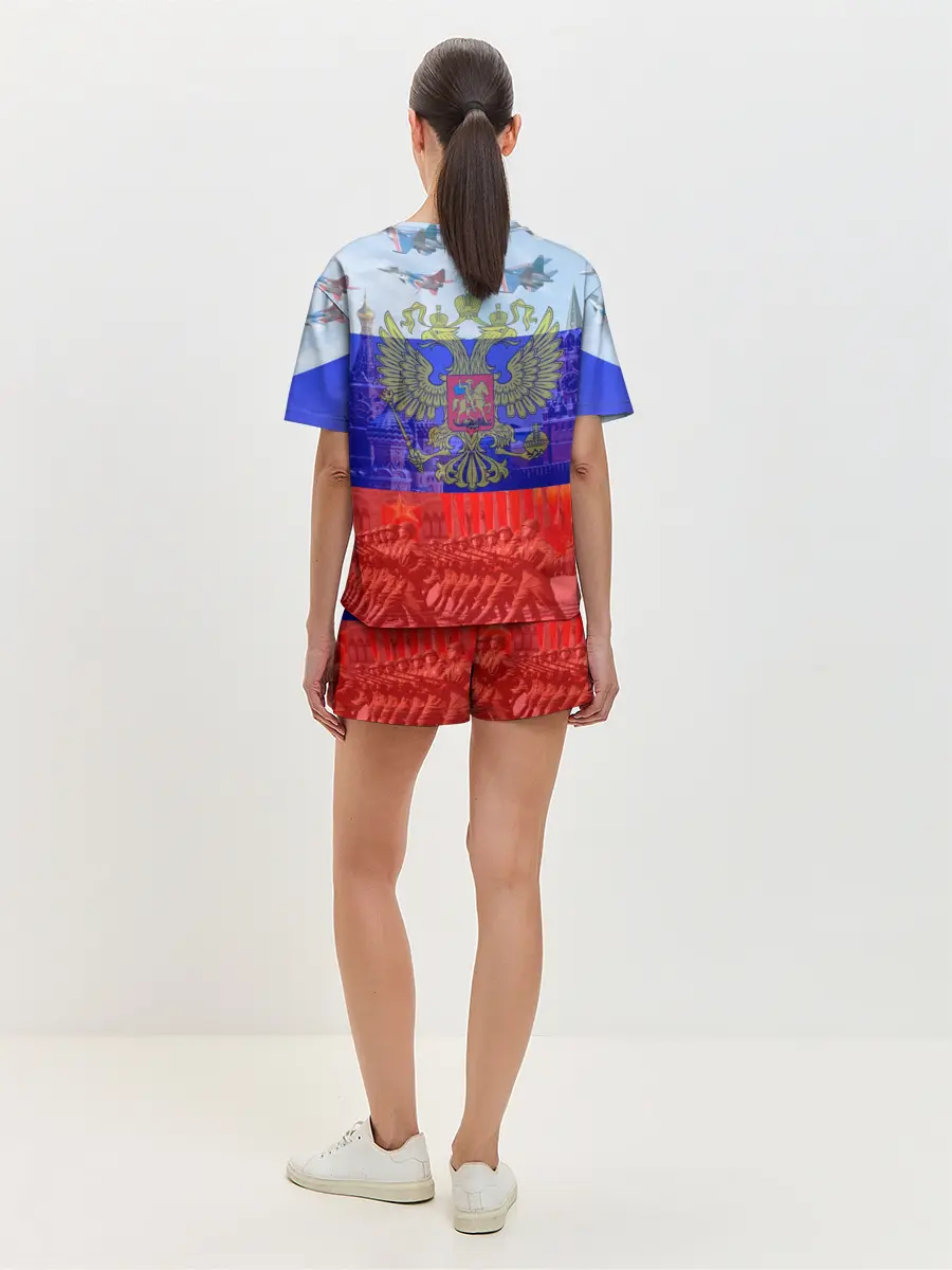 Женская пижама с шортами / Русский медведь и герб