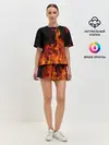 Женская пижама с шортами / Огонь