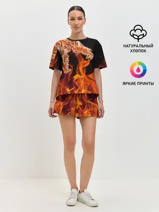 Женская пижама с шортами / Вой