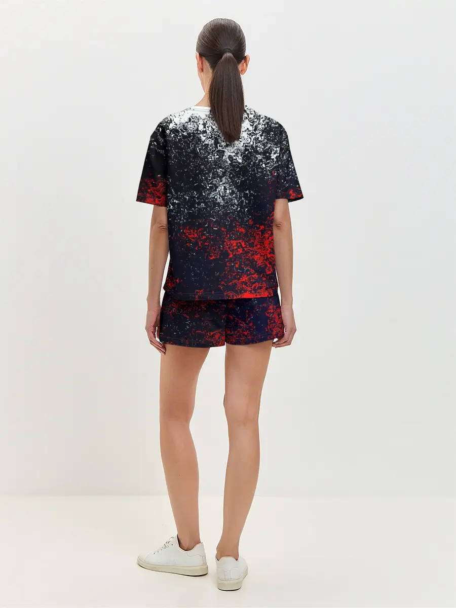 Женская пижама с шортами / Брызги красок