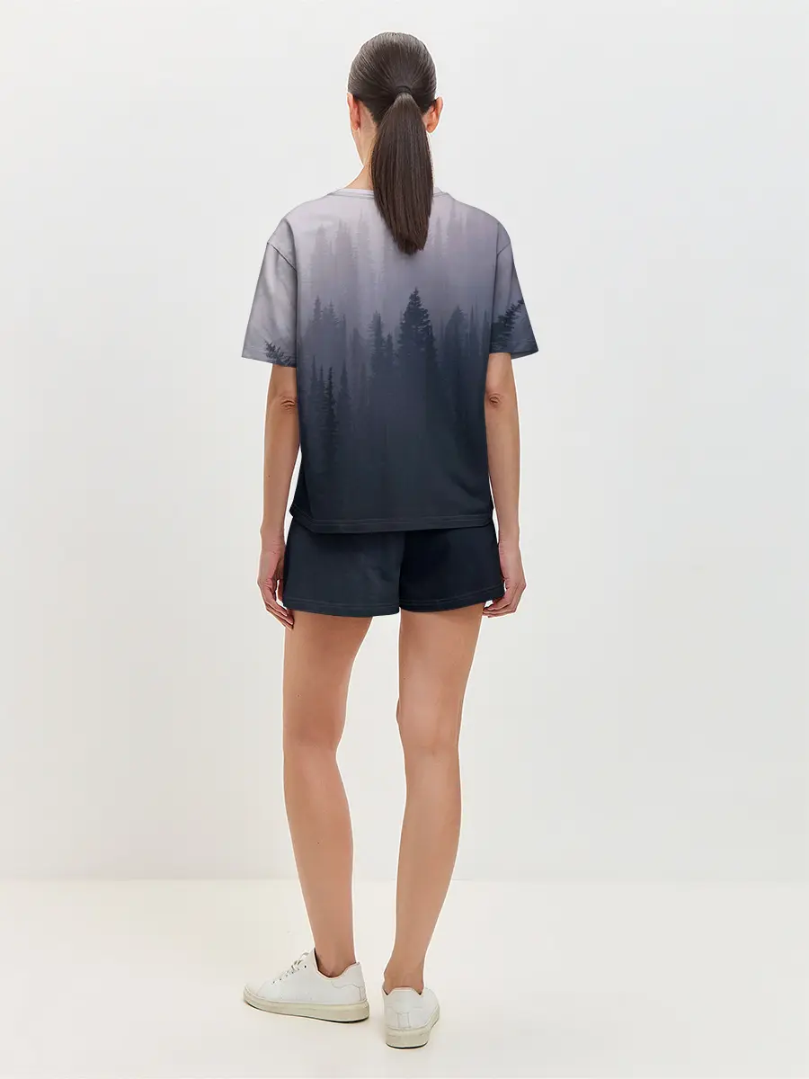 Женская пижама с шортами / Лесок