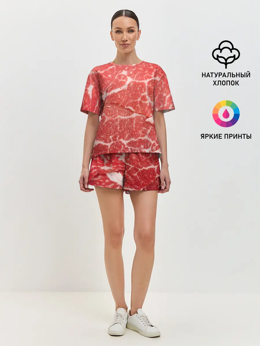 Женская пижама с шортами / Кусок мяса