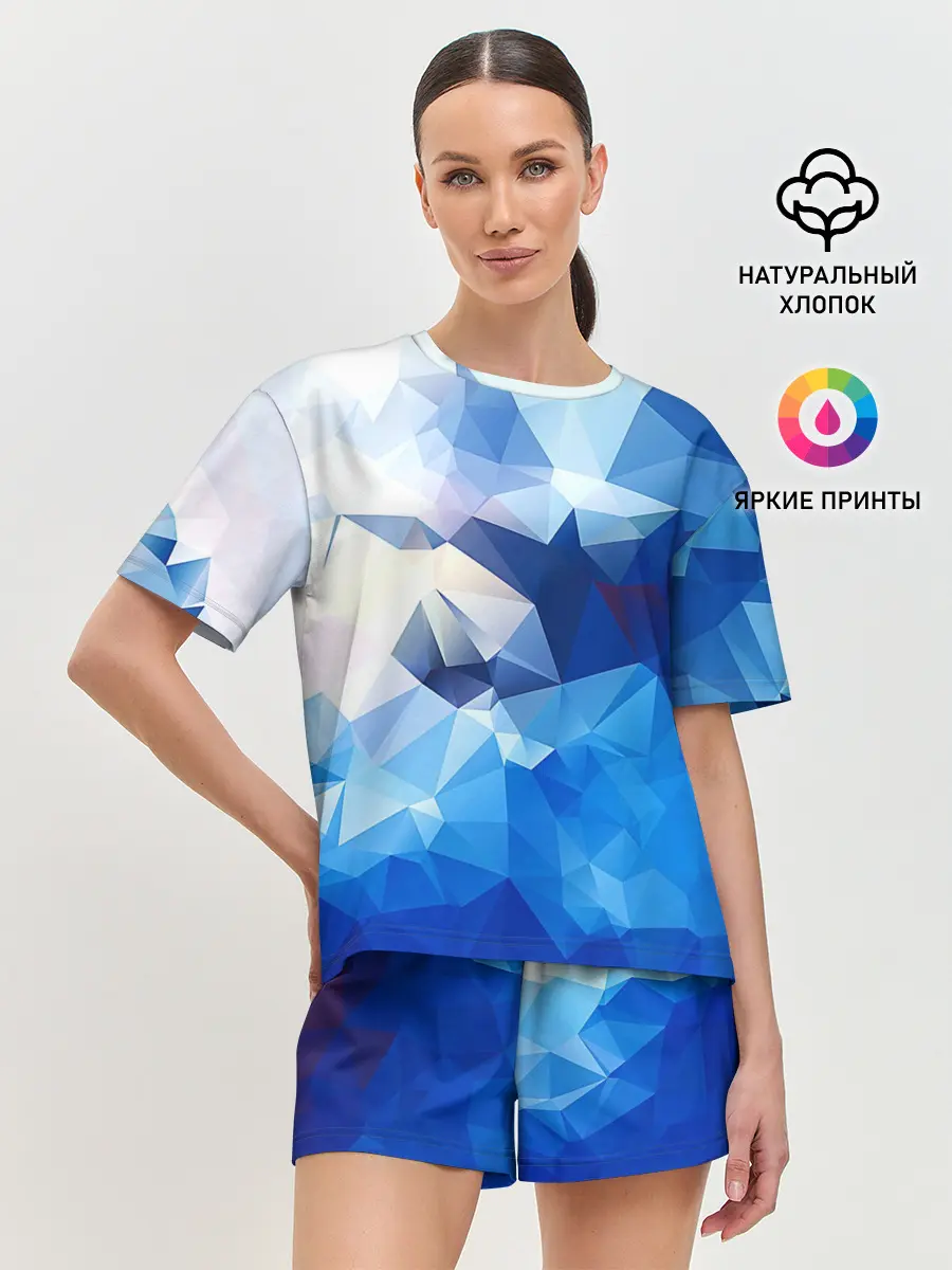 Женская пижама с шортами / Абстракция