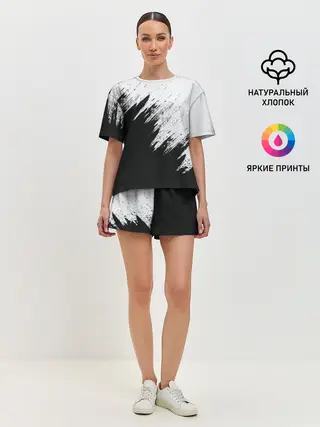 Женская пижама с шортами / Краска и ничего лишнего!