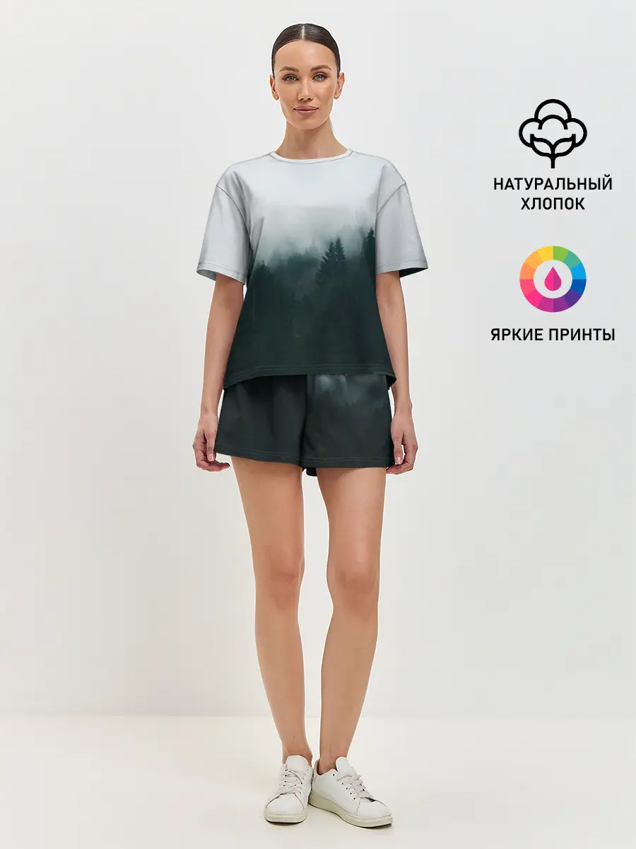 Женская пижама с шортами / Лес