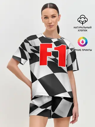 Женская пижама с шортами / Формула 1