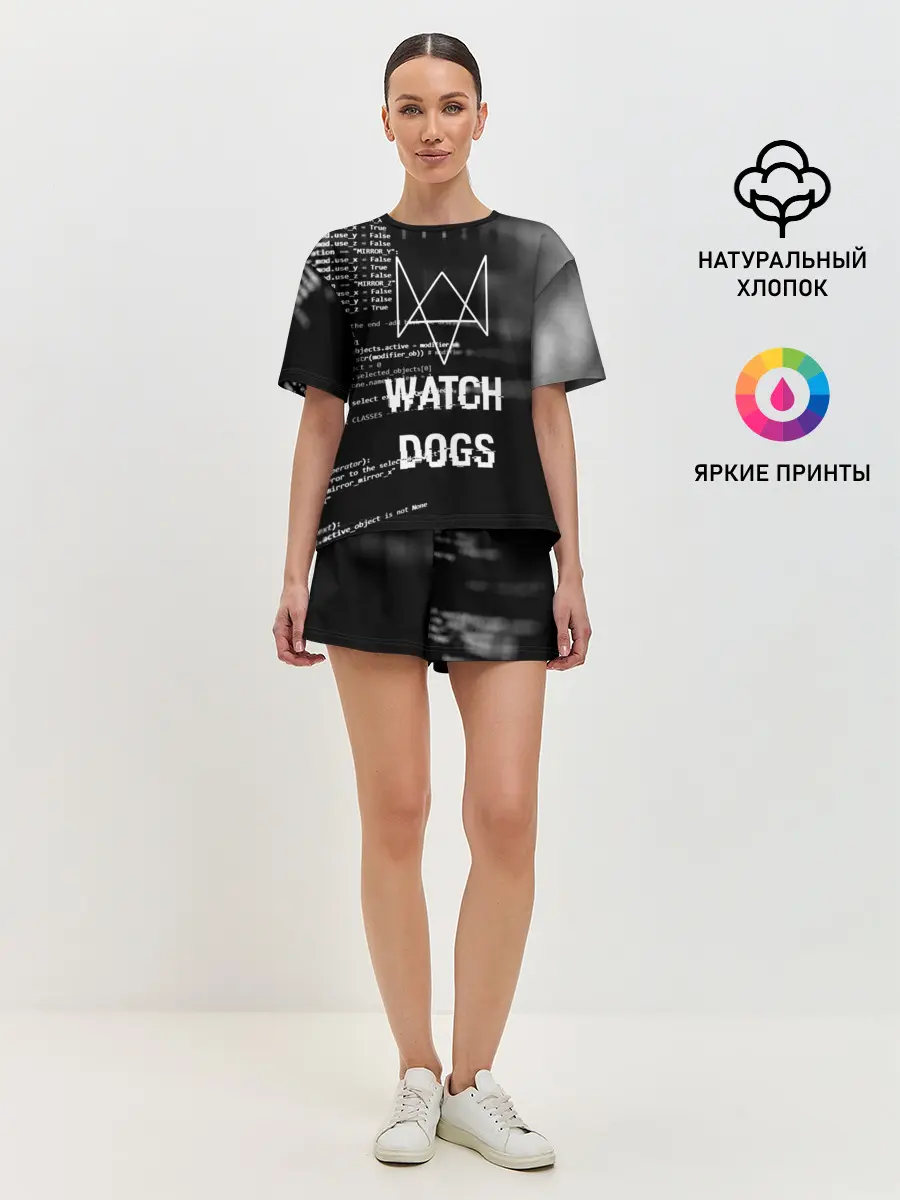 Женская пижама с шортами / Wath dogs 2 Хакер