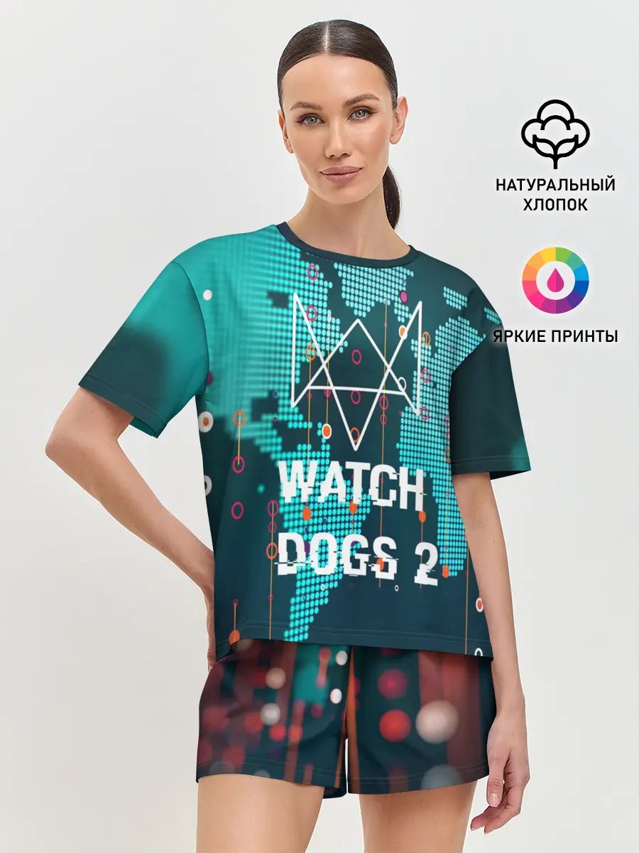 Женская пижама с шортами / Watch Dogs 2 NETWORK HACK