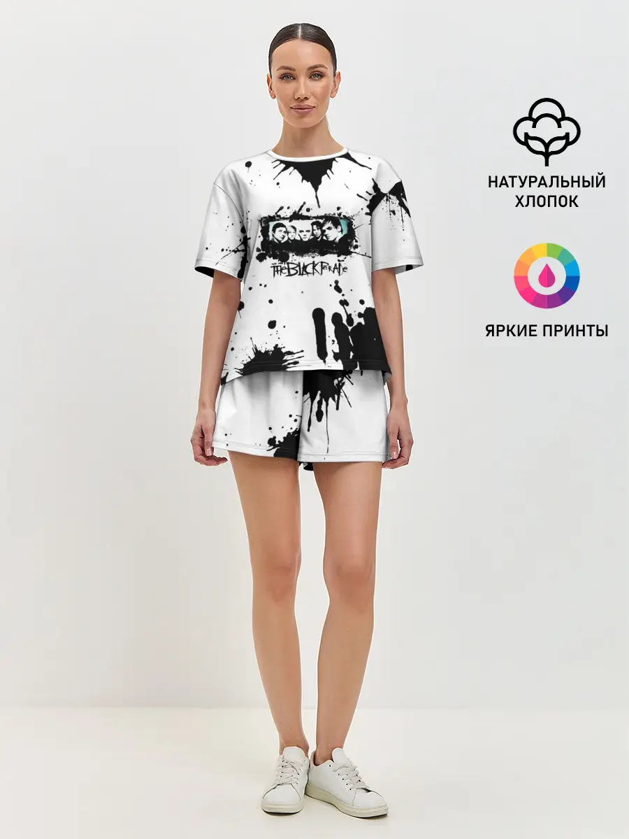 Женская пижама с шортами / We are the black parade