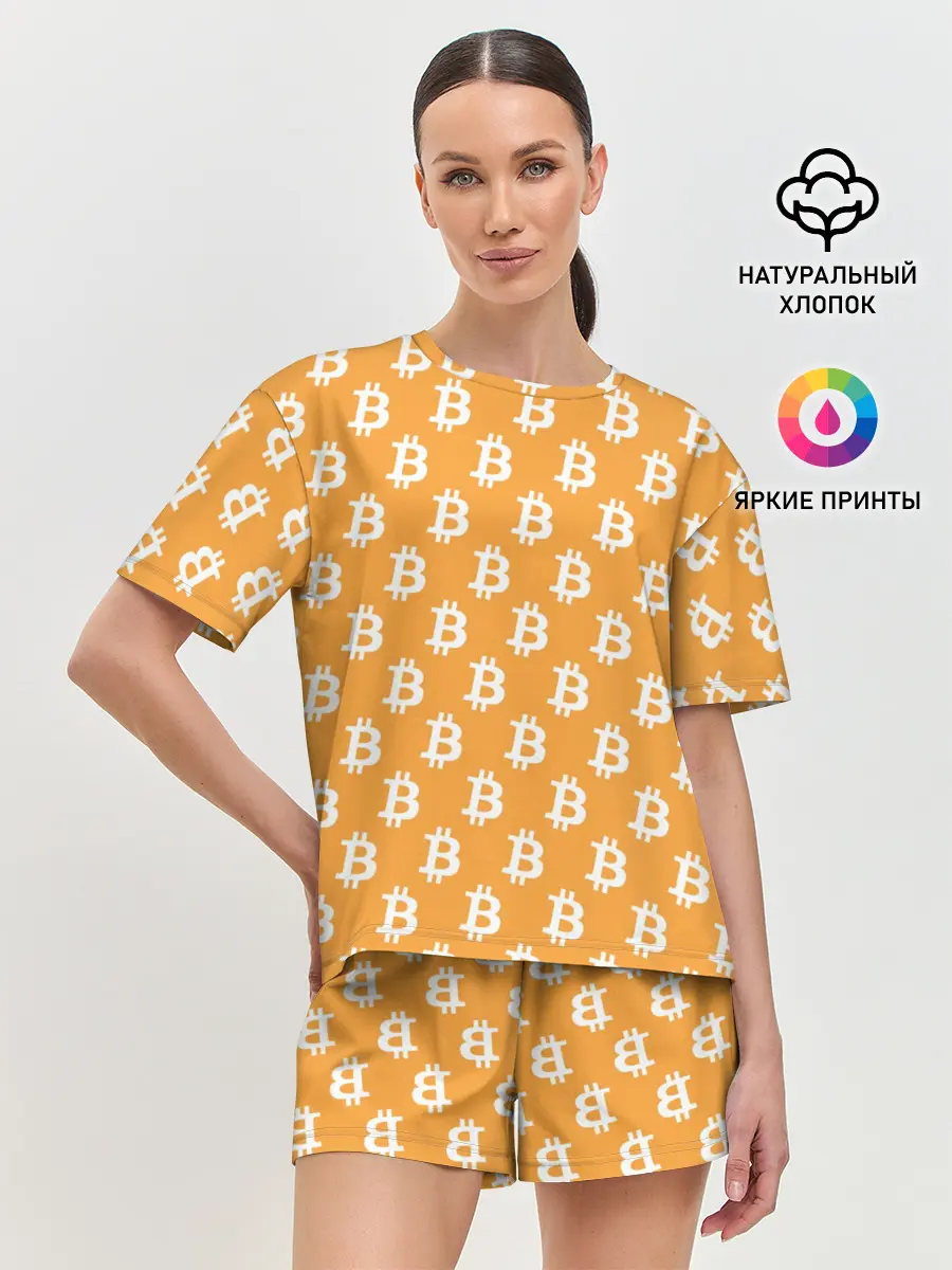 Женская пижама с шортами / Bitcoin
