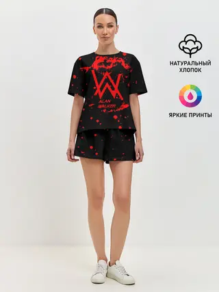 Женская пижама с шортами / Alan Walker music space