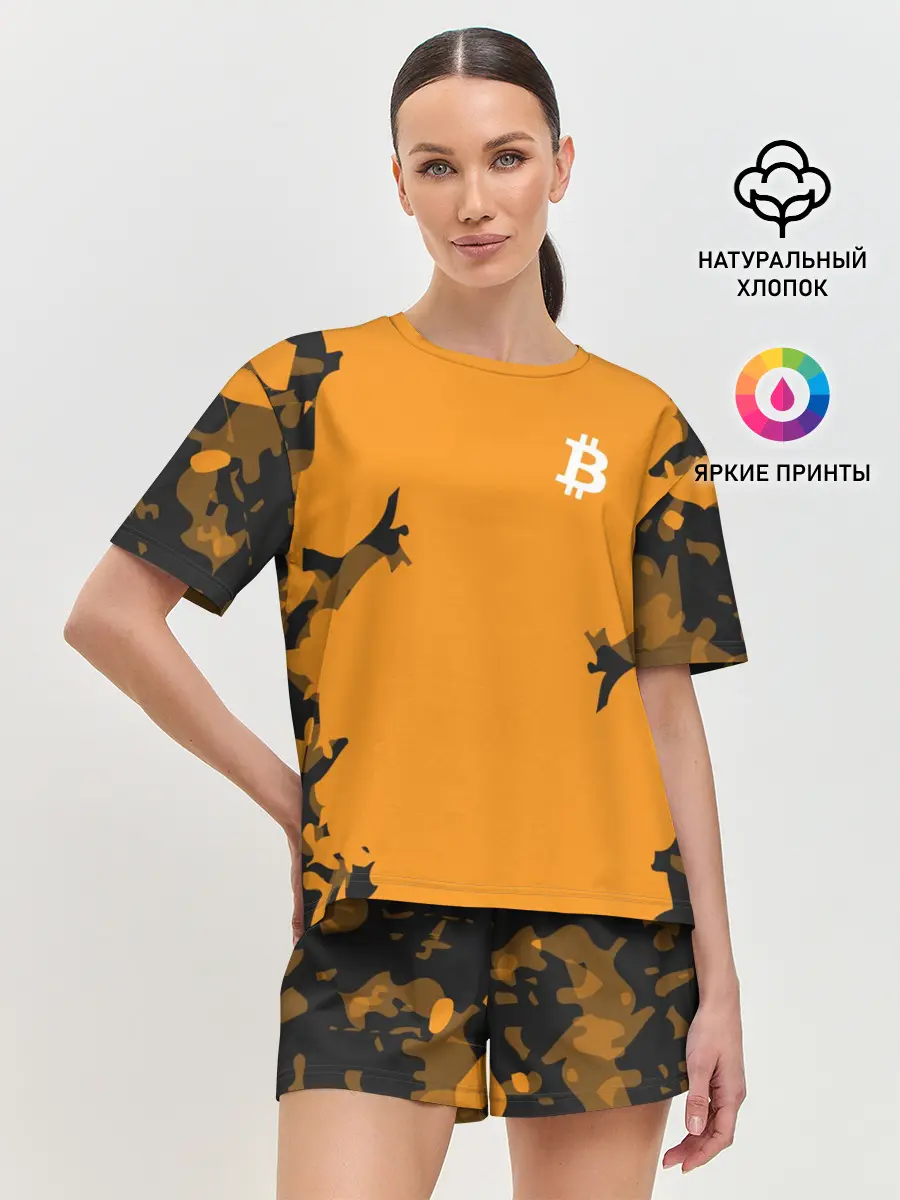 Женская пижама с шортами / БИТКОИН | BITCOIN