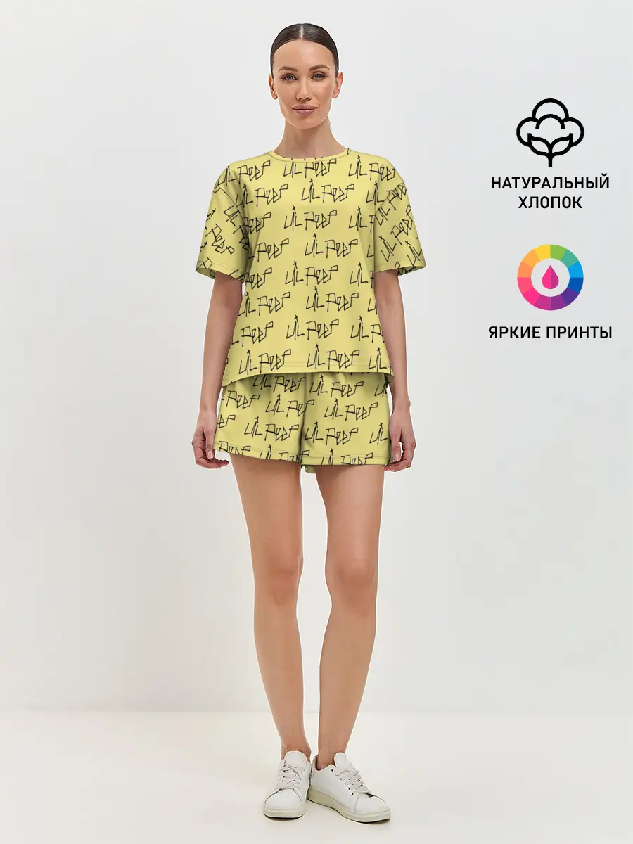 Женская пижама с шортами / LiL PEEP Pattern