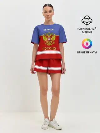 Женская пижама с шортами / Хоккеист Олег