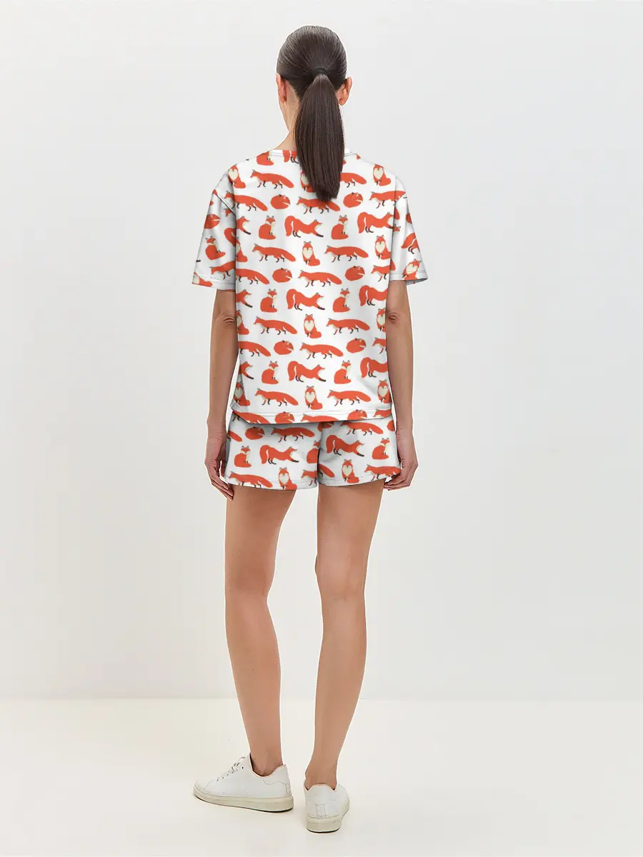 Женская пижама с шортами / Рыжий паттер
