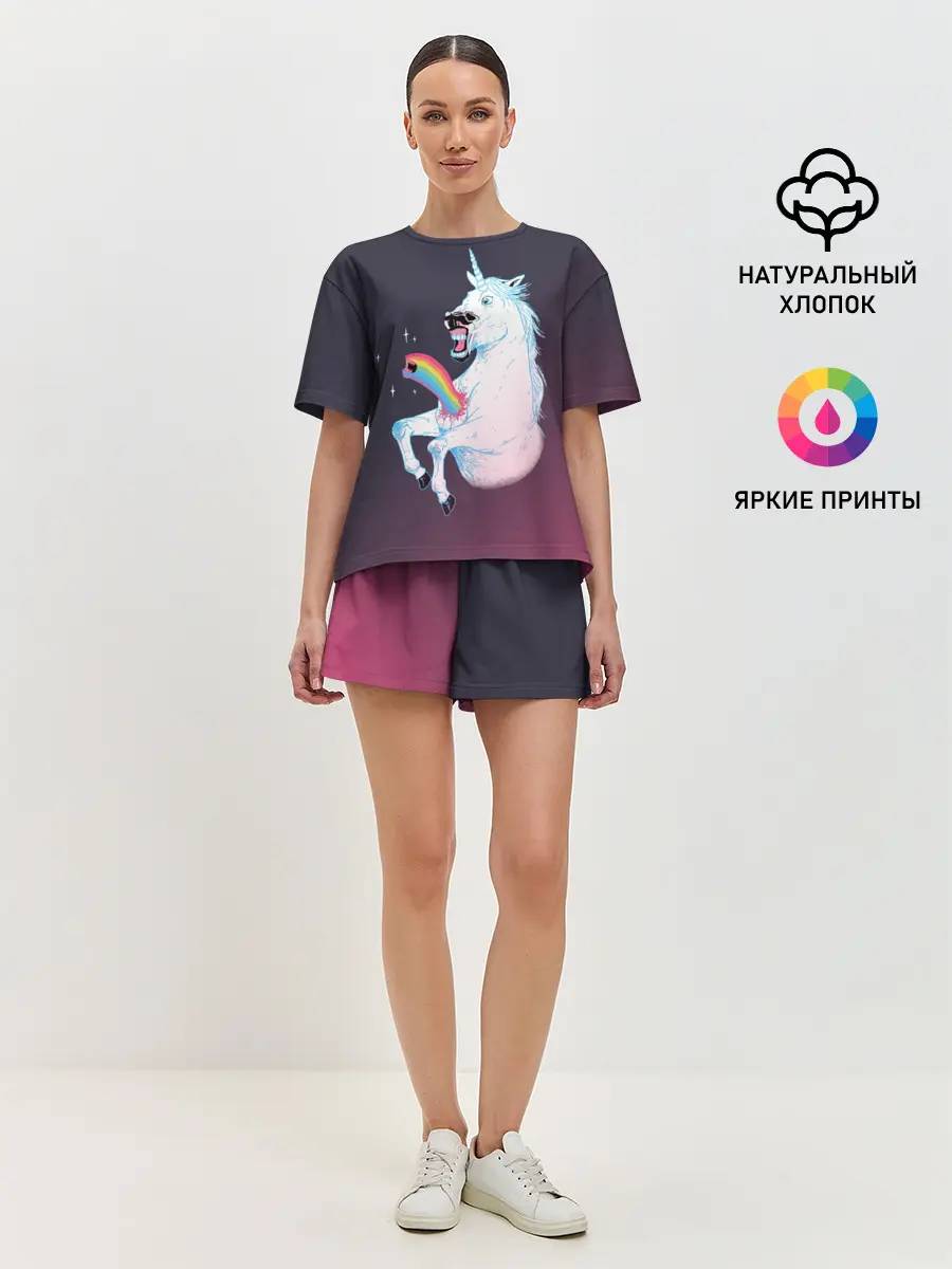 Женская пижама с шортами / Чужой Единорог