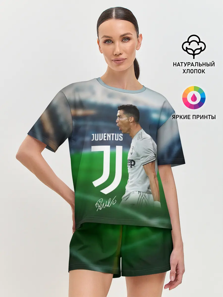 Женская пижама с шортами / Роналдо Ювентус