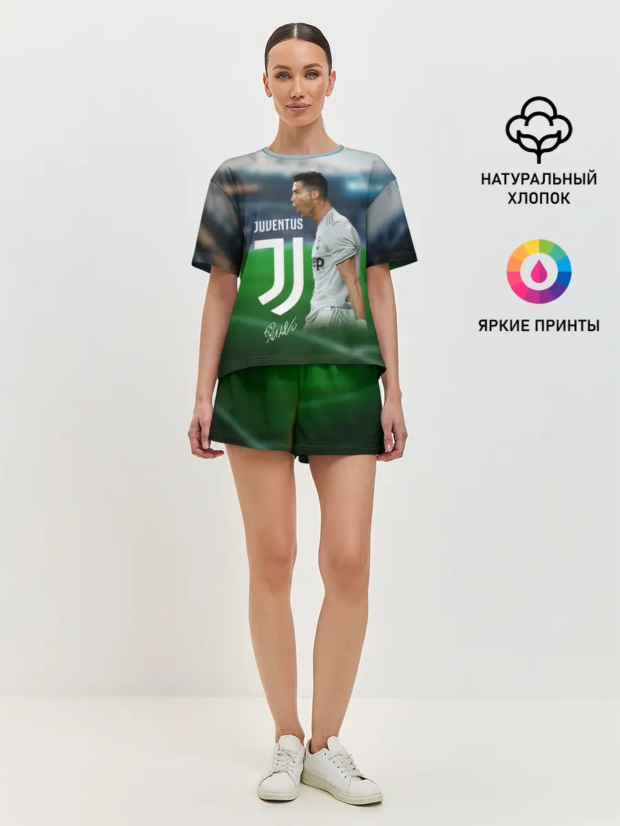Женская пижама с шортами / Роналдо Ювентус