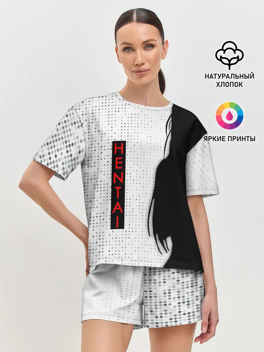 Женская пижама с шортами / HENTAI - женский силуэт