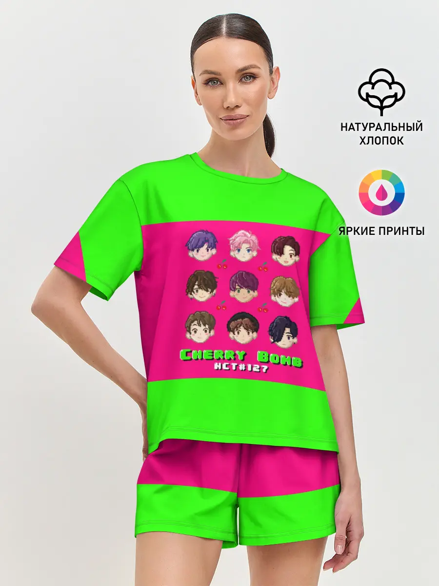 Женская пижама с шортами / NCT 127. Cherry Bomb