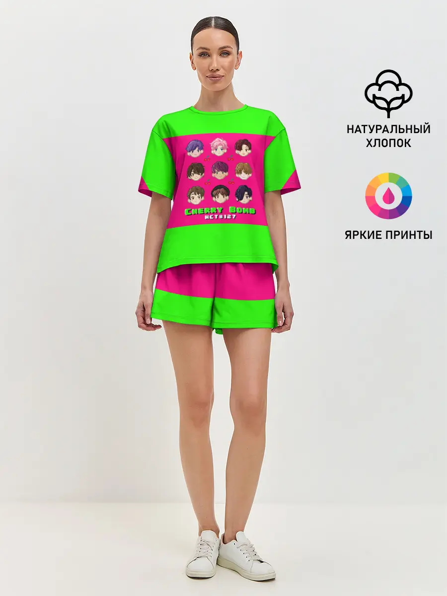 Женская пижама с шортами / NCT 127. Cherry Bomb