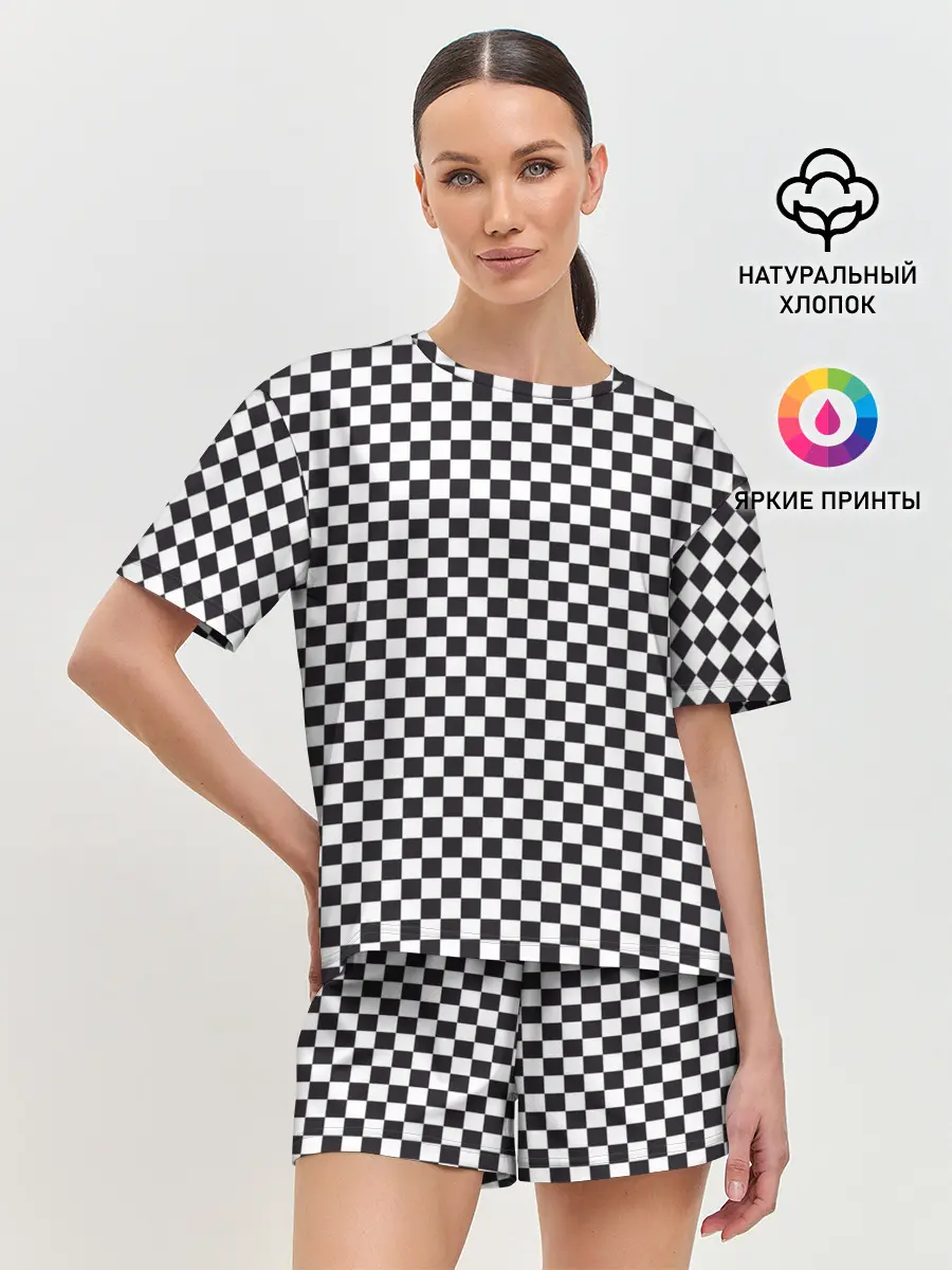 Женская пижама с шортами / Checkerboard
