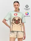Женская пижама с шортами / Puglie Pug Like
